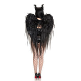 Dark Enchantress Chiffon Wings and Horn Headband