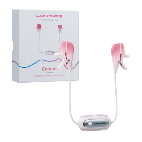 Lovense - Gemini Bluetooth Vibrating Nipple Clamps - Boutique Séduction
