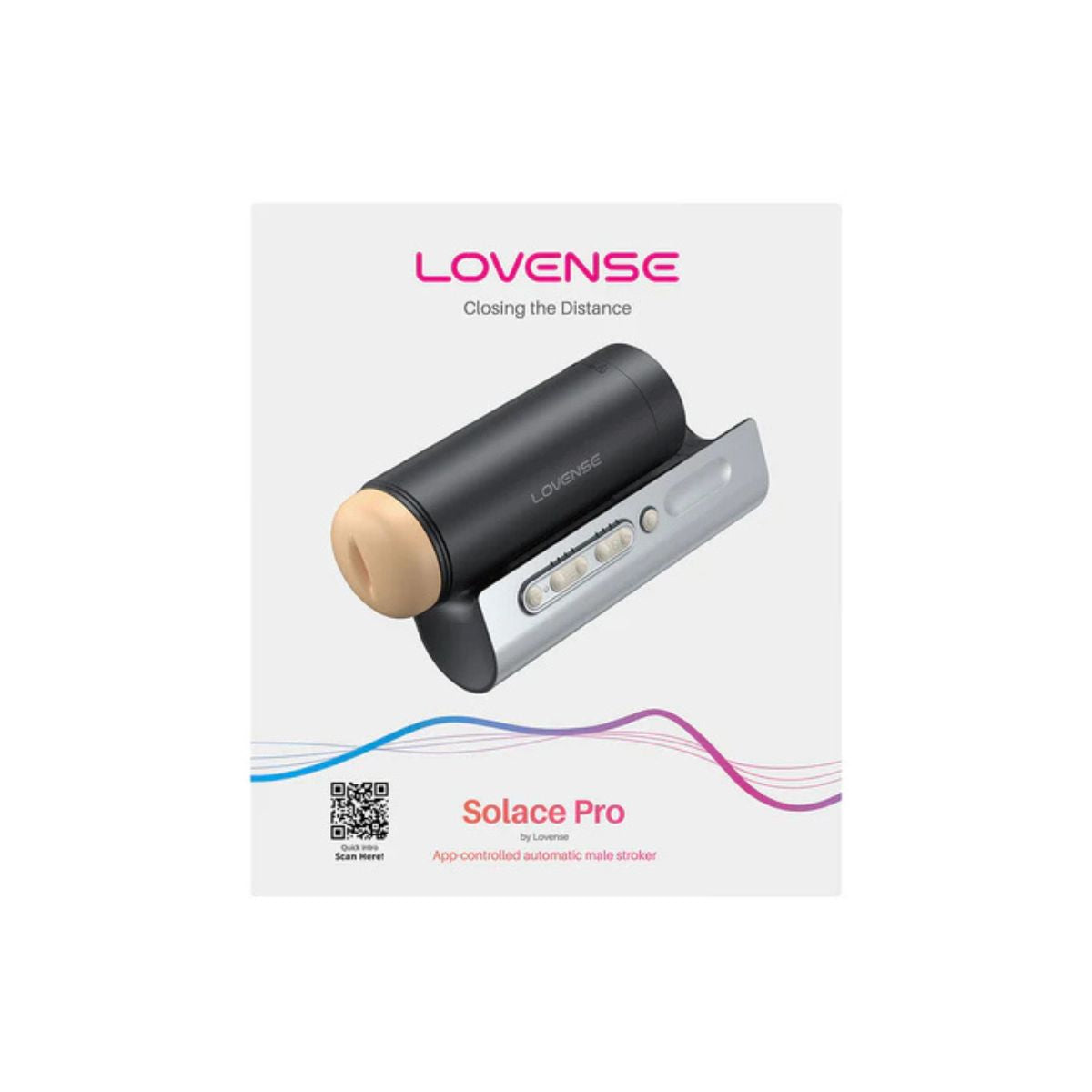 Discover Lovense Solace Pro with AI sync, adjustable speed, hands-free design, realistic sleeve, app control, and long battery life.