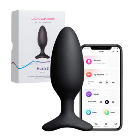 Lovense - Hush 2 Vibrating Remote-Controlled Butt Plug - Boutique Séduction