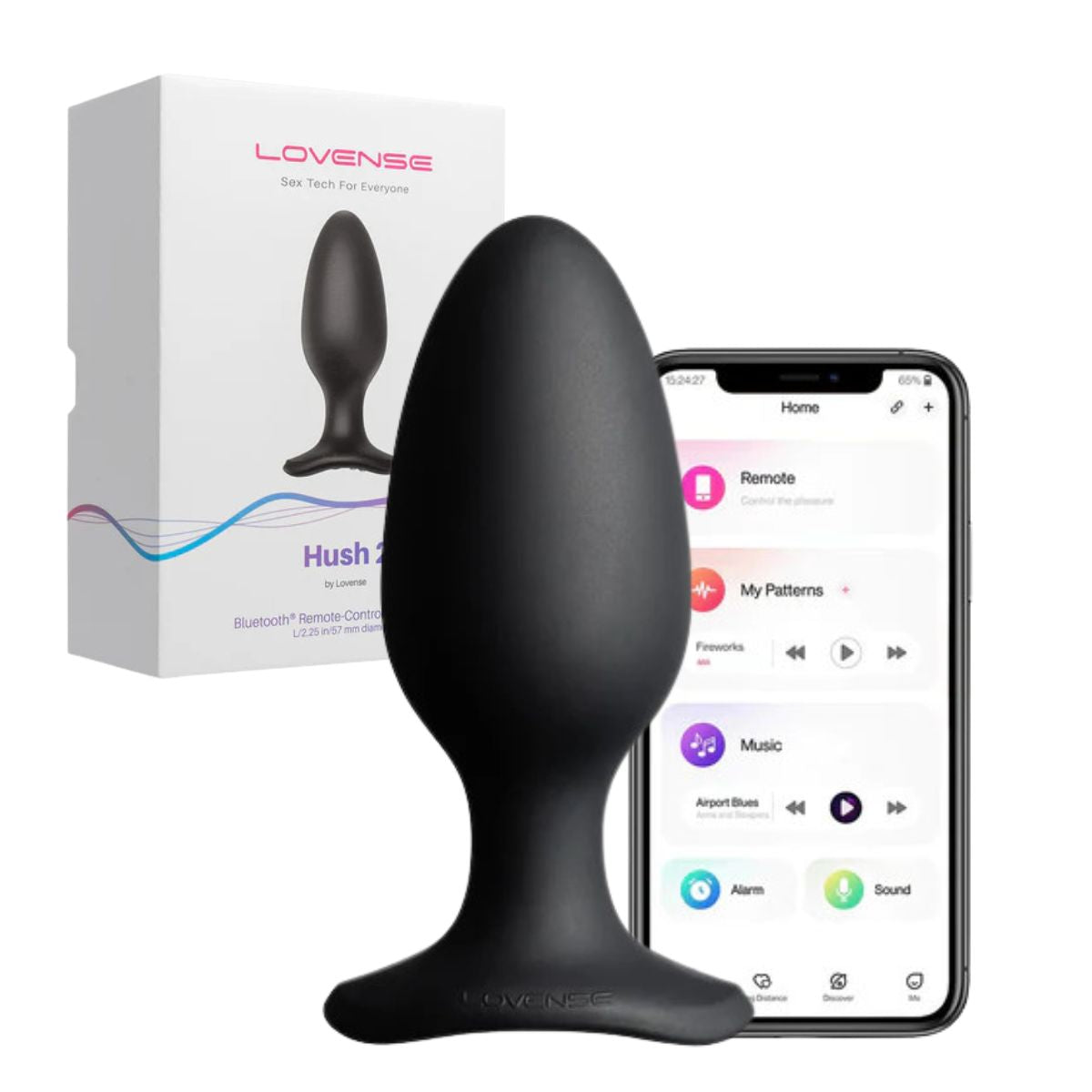 Lovense - Hush 2 Vibrating Remote-Controlled Butt Plug - Boutique Séduction