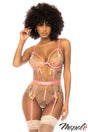 Mapalé - Sheer Floral Garter Teddy - Boutique Séduction