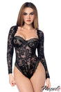 Mapalé - Long-Sleeved Lace Teddy - Boutique Séduction