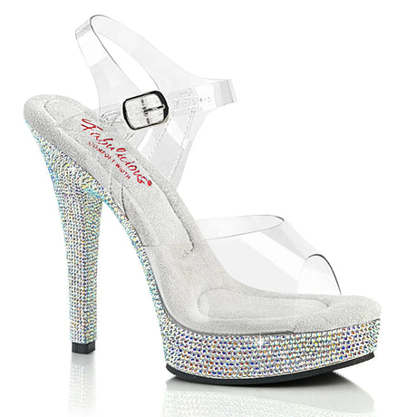 Pleaser Shoes - Rhinestones Ankle Strap Sandal 5" Heel - Boutique Séduction