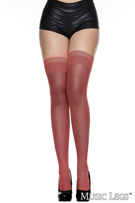 Music Legs - Sheer Thigh High Stocking - Boutique Séduction