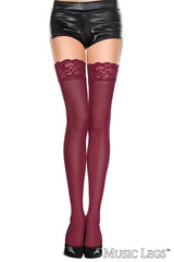 Music Legs - Sheer Thigh High Stocking - Boutique Séduction