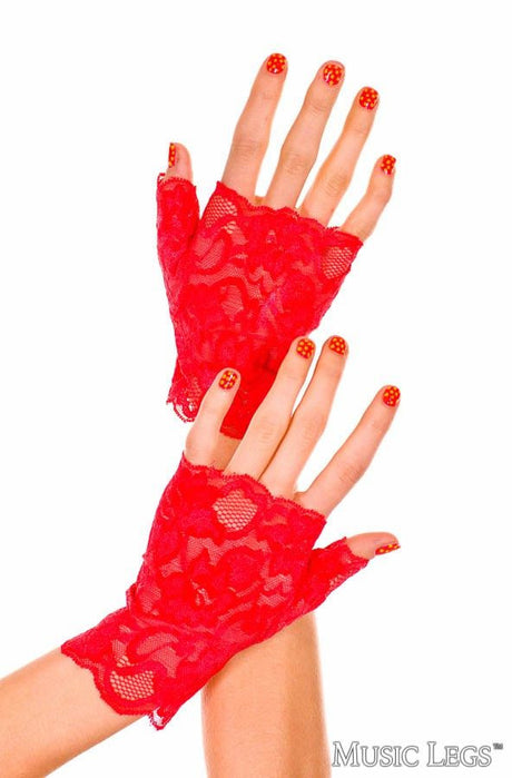 Music Legs - Lace Fingerless Mini Gloves - Boutique Séduction
