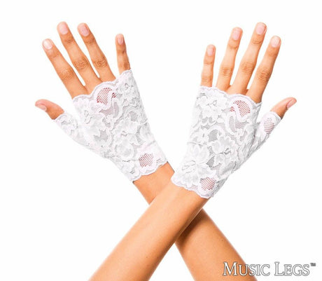 Music Legs - Lace Fingerless Mini Gloves - Boutique Séduction
