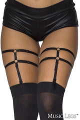 Music Legs - Double Leg Harness With Garters - Boutique Séduction