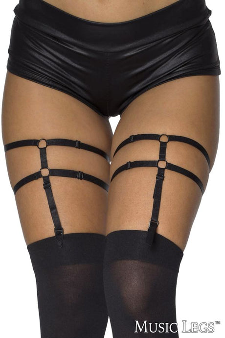 Music Legs - Double Leg Harness With Garters - Boutique Séduction