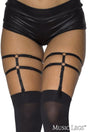 Music Legs - Double Leg Harness With Garters - Boutique Séduction