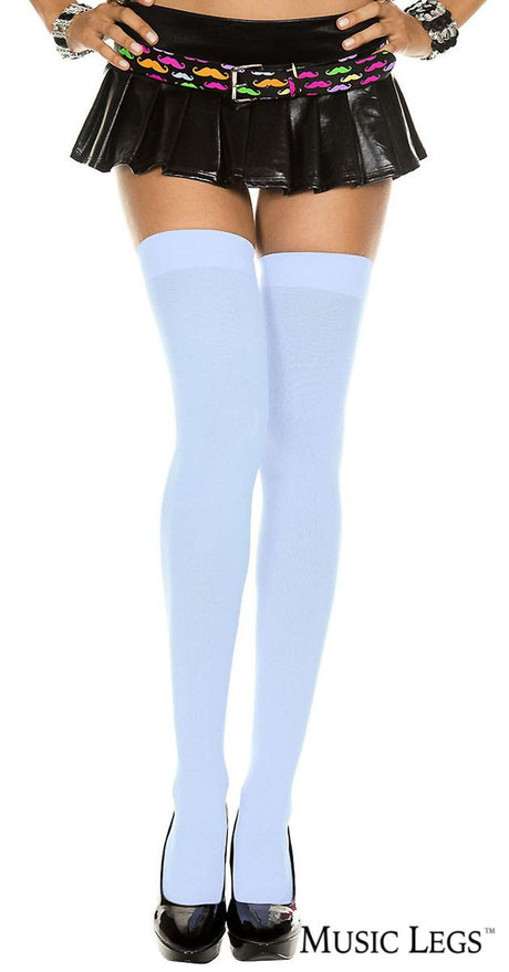 Opaque Thigh High Stockings Music Legs - Boutique Séduction