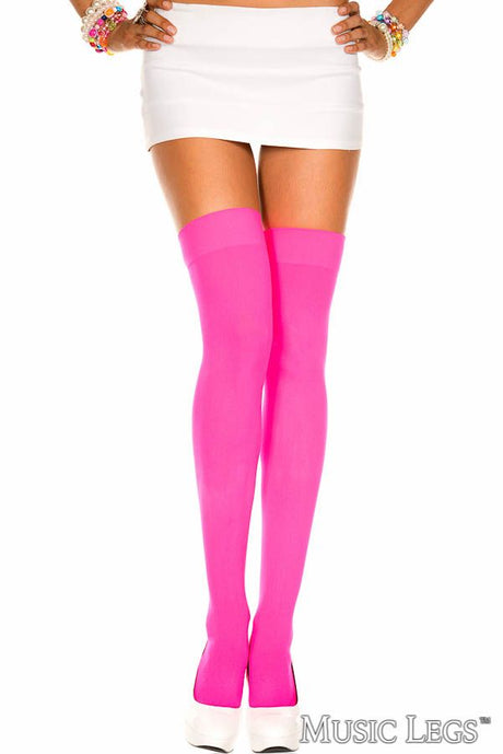 Opaque Thigh High Stockings Music Legs - Boutique Séduction