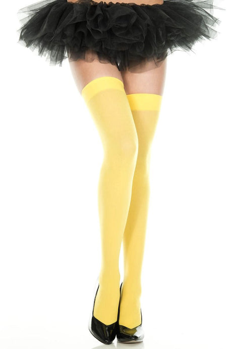 Opaque Thigh High Stockings Music Legs - Boutique Séduction