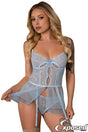 Exposed - Dot Mesh Garter Slip - Boutique Séduction