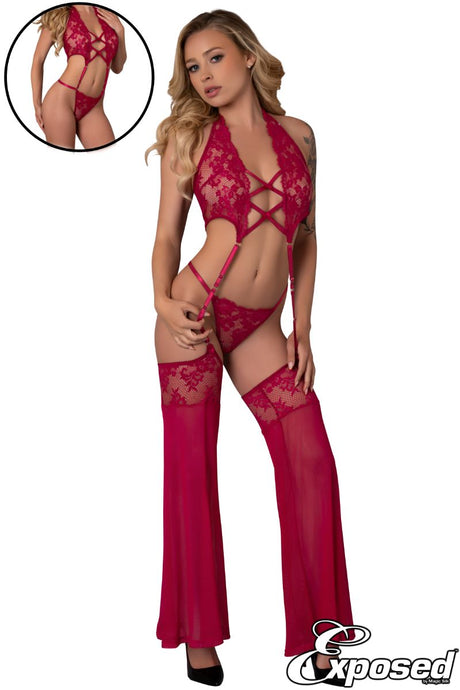 Exposed - 3Pc Lace Set - Boutique Séduction