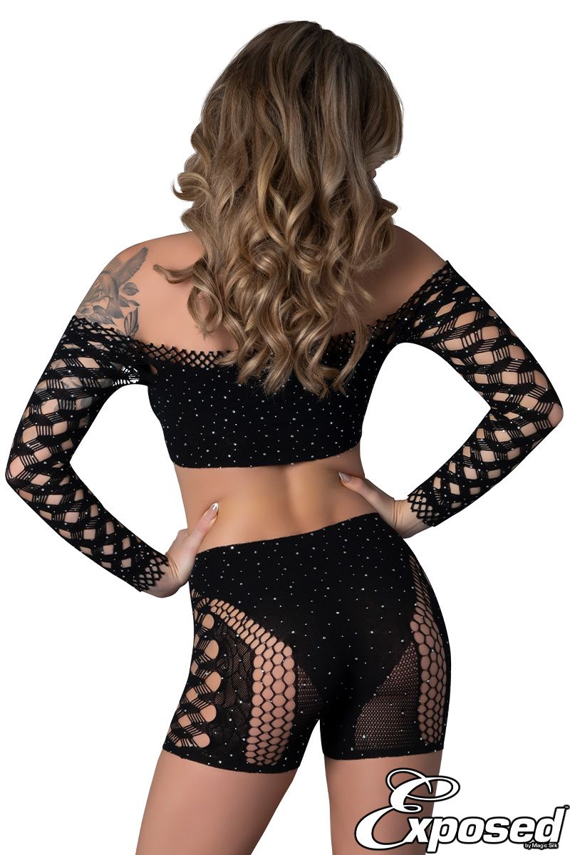 Exposed - 2Pc Rhinestone Set - Boutique Séduction