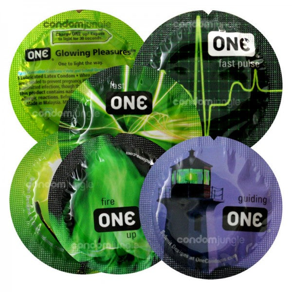 One Condom Glowing Pleasures | Glow in the Dark Condoms