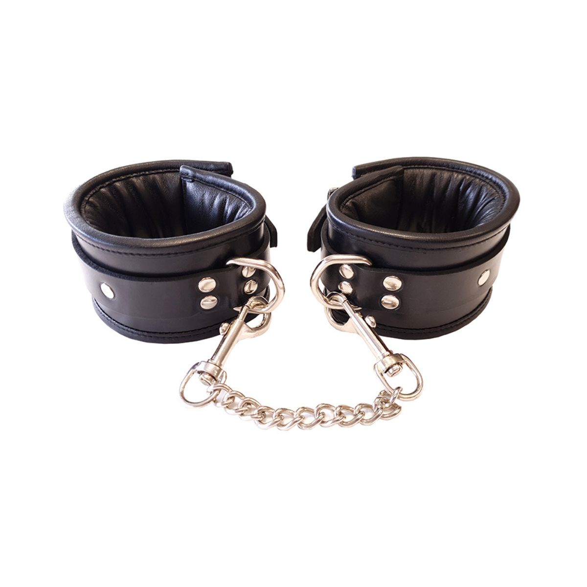 Rouge - Leather Padded Ankle Cuffs - Boutique Séduction