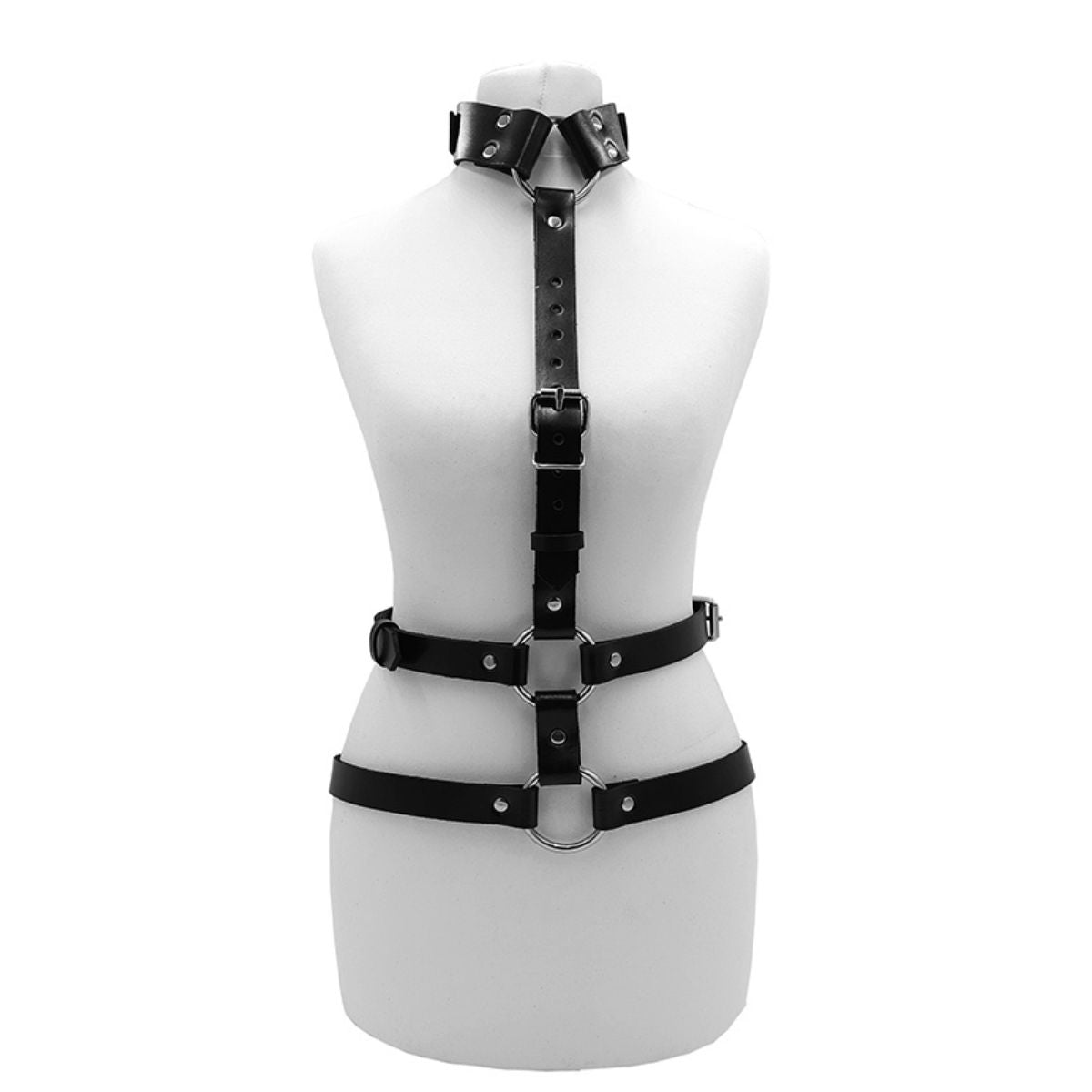 Harnais en Cuir pour Femme avec Collier