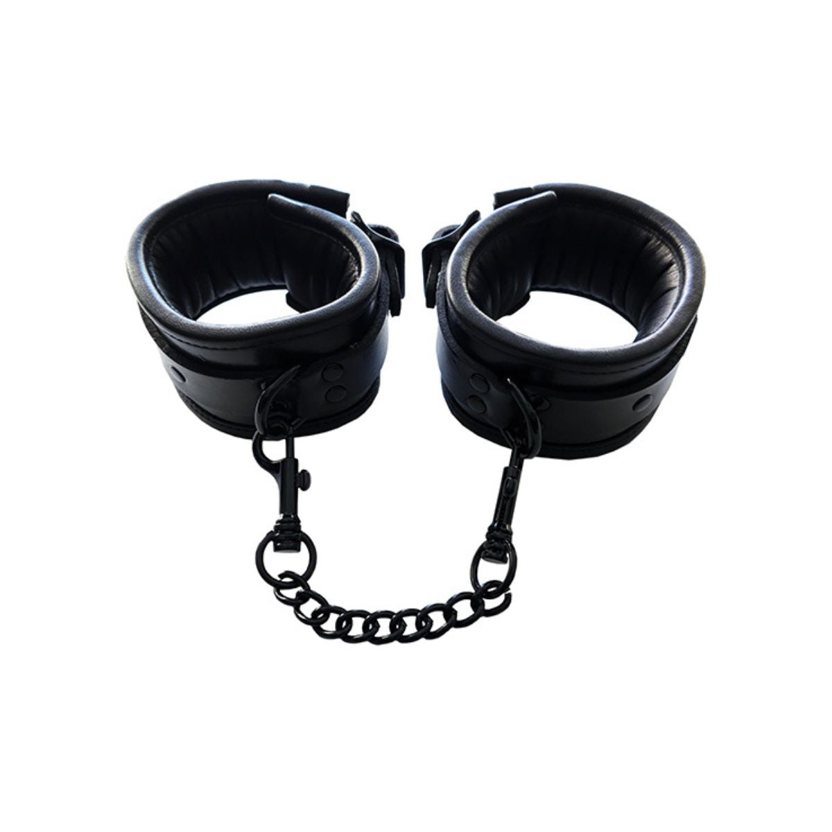 Rouge - Leather Black Padded Wrist Cuffs - Boutique Séduction