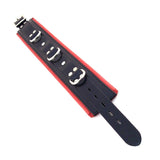 Rouge - Leather 3 D-Ring Padded Collar - Boutique Séduction