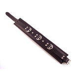 Rouge - Leather 3 D-Ring Padded Collar - Boutique Séduction