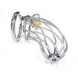 Rouge - Stainless Steel Chastity Cock Cage with Padlock - Boutique Séduction