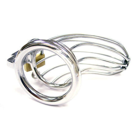 Rouge - Stainless Steel Chastity Cock Cage with Padlock - Boutique Séduction