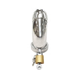Rouge - Stainless Steel Cock Cage with Padlock - Boutique Séduction
