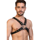 Harnais de Poitrine en Cuir avec Boutons-Pression