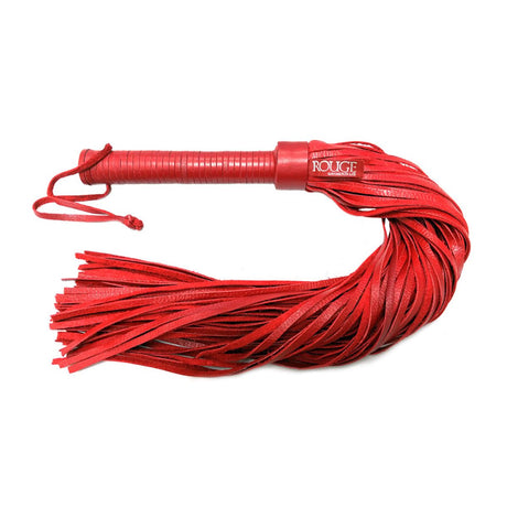 Rouge - Leather Handle Flogger - Boutique Séduction