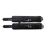 Rouge - Classic Leather Black Ankle Cuffs - Boutique Séduction