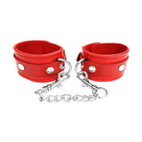 Rouge - Classic Leather Ankle Cuffs - Boutique Séduction
