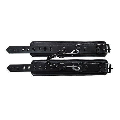 Rouge - Classic Leather Black Wrist Cuffs - Boutique Séduction