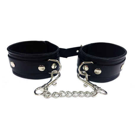 Rouge - Classic Leather Wrist Cuffs - Boutique Séduction