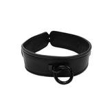 Rouge - Classic Black Leather Collar - Boutique Séduction
