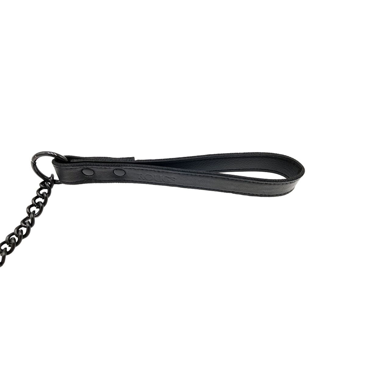 Rouge - Leather Lead with Black Chain - Boutique Séduction
