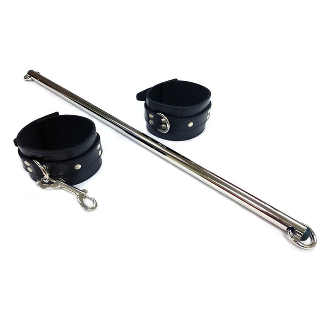 Rouge - Adjustable Leg Spreader Bar with Leather Cuffs - Boutique Séduction