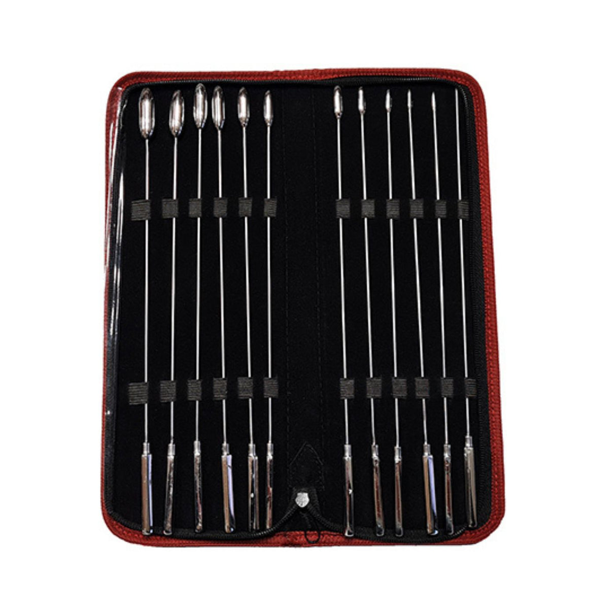 Kit de 12 Sondes Urétrales Rosebud en Acier Inoxydable