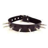 Collier à Pointes en Cuir