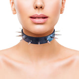 Collier à Pointes en Cuir