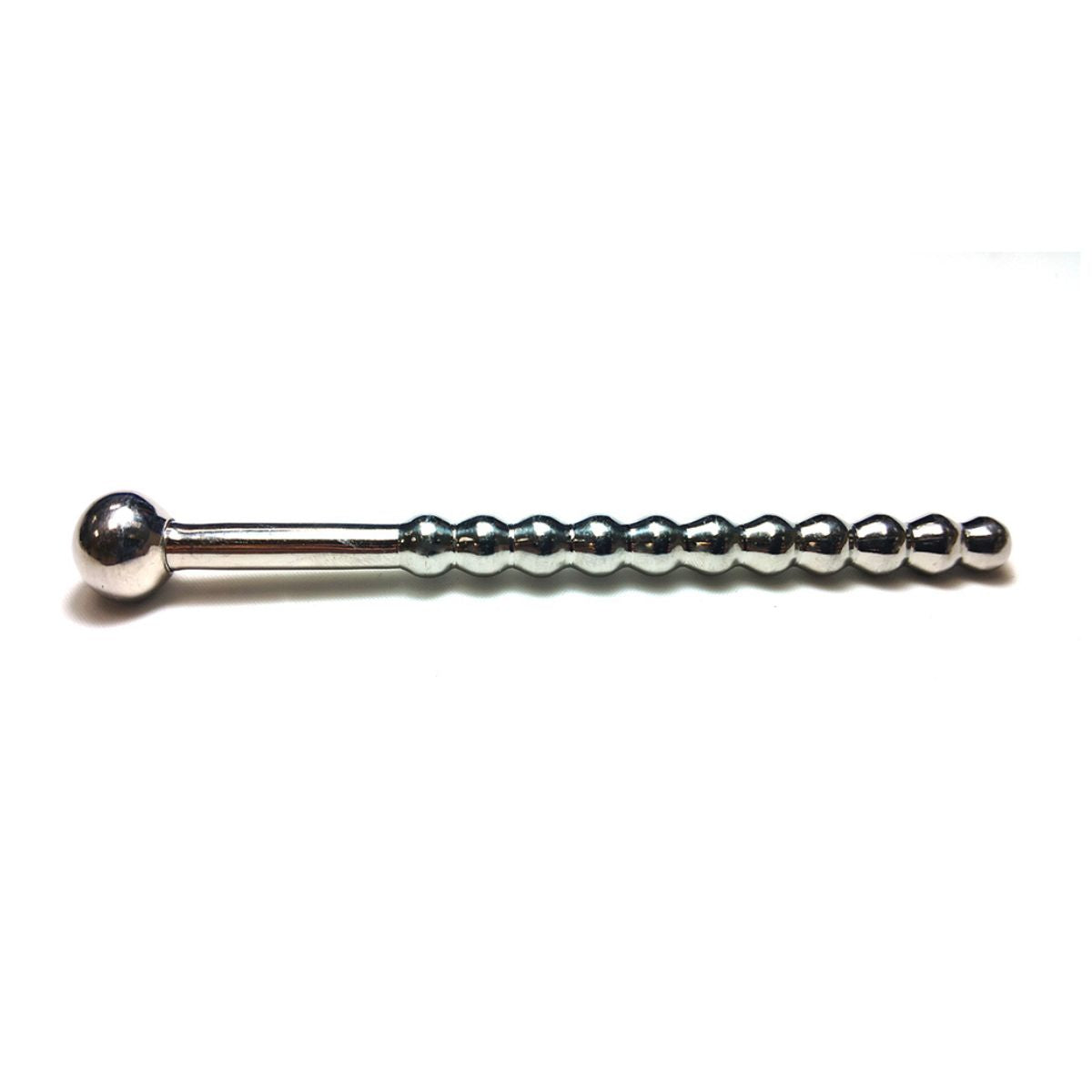 Rouge - Stainless Steel Beaded Urethral Sound with Stopper - Boutique Séduction
