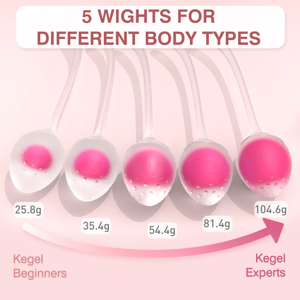 Crystal Strawberry Kegel Ball Set