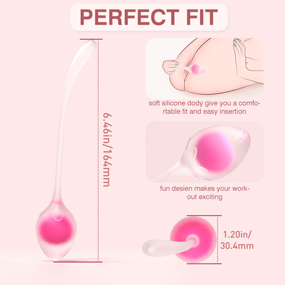 Crystal Strawberry Kegel Ball Set