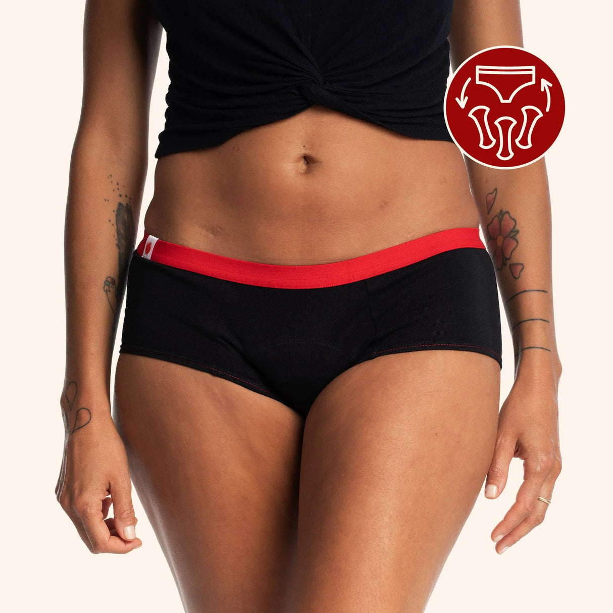 Mme l'Ovary - La Shorty ✦ 3-in-1 Menstrual Panties - Boutique Séduction