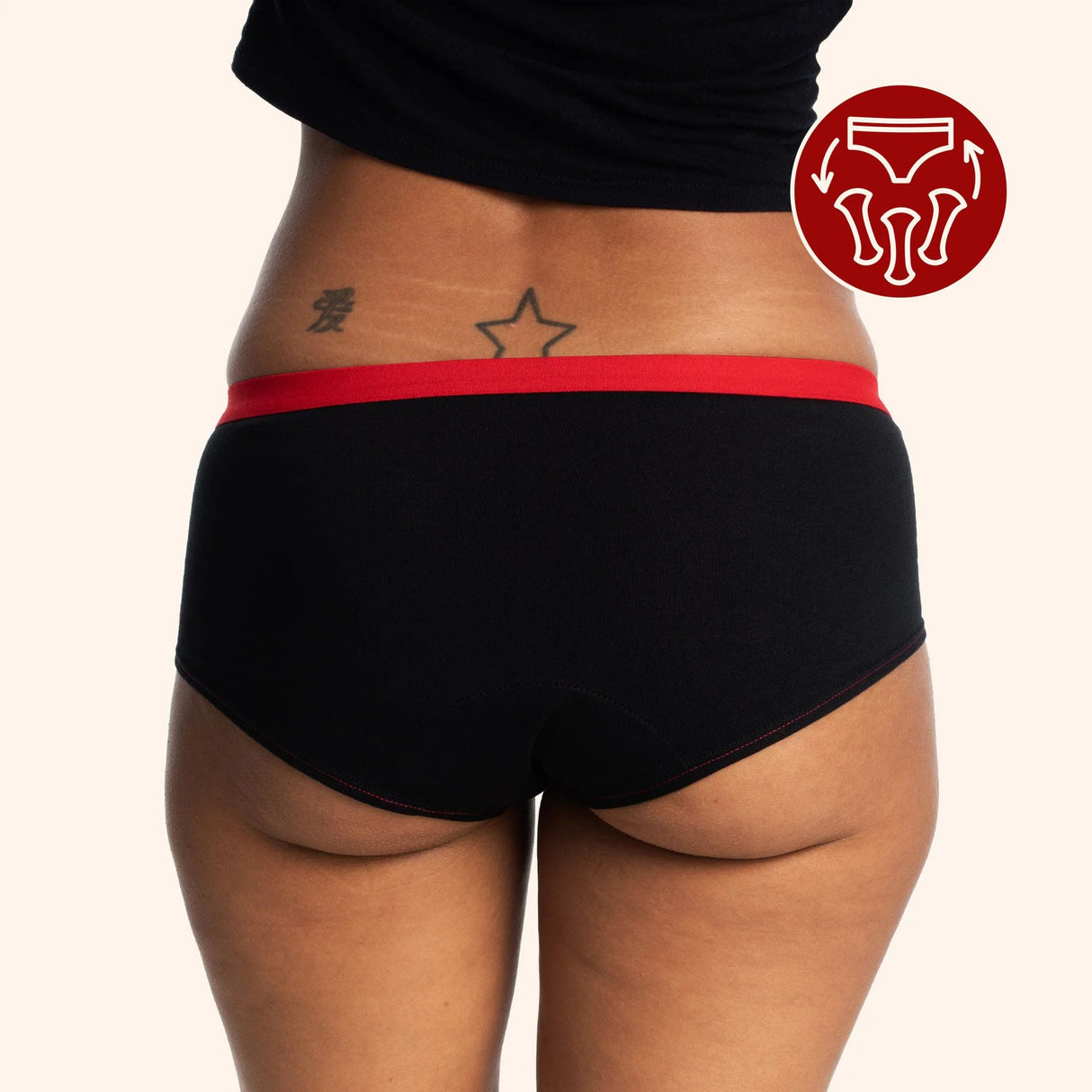 Mme l'Ovary - La Shorty ✦ 3-in-1 Menstrual Panties - Boutique Séduction