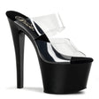 Clear Double Band Sandal 7" Heel Pleaser Shoes - Boutique Séduction