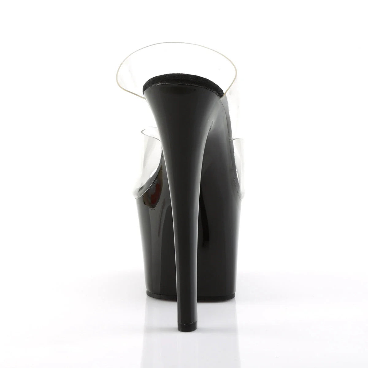 Clear Double Band Sandal 7" Heel Pleaser Shoes - Boutique Séduction