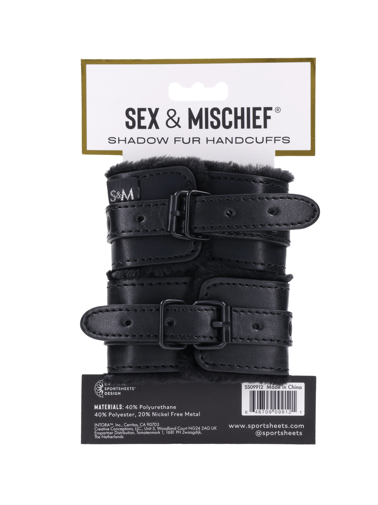 S&M - Shadow Fur Handcuffs Sex & Mischief - Boutique Séduction